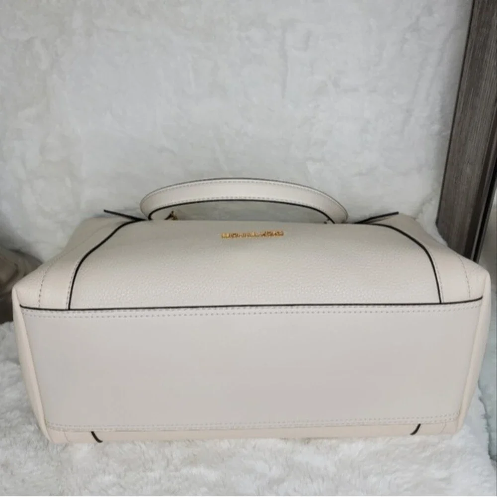 🎀 Michael Kors 3 SET Matching Shoulder Bag Tote Handbag Wallet Charm Pom NWT - Picture 6 of 14